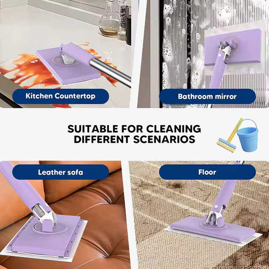 Hands-Free 360° Rotation Cleaning Mop - Mini Mop for Floor & Window with Wet Wipes, Household & Kitchen Cleaning Tool