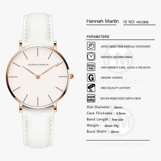 hannah martin leather women watch model hm ch36G gallery img 15 jpg