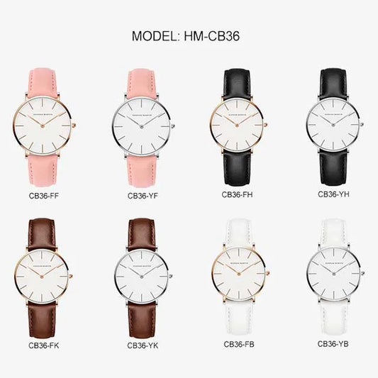 hannah martin leather women watch model hm ch36G gallery img 4 jpg