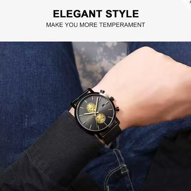 HANNAH MARTIN Mesh Stainless Steel Chronograph Men Watch Model (1092W)