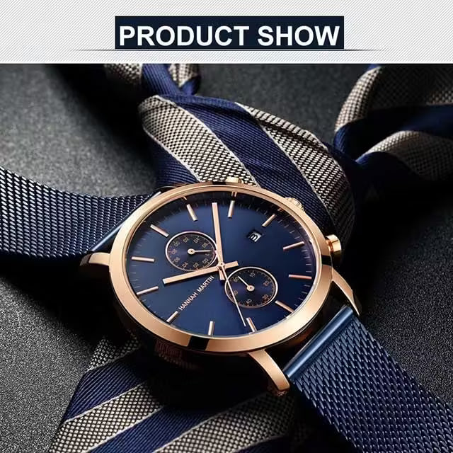 HANNAH MARTIN Mesh Stainless Steel Chronograph Men Watch Model (1092W)