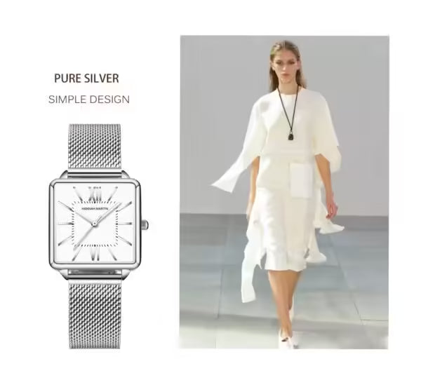 HANNAH MARTIN Mesh Stainless Steel Women Watch Model (1082M)