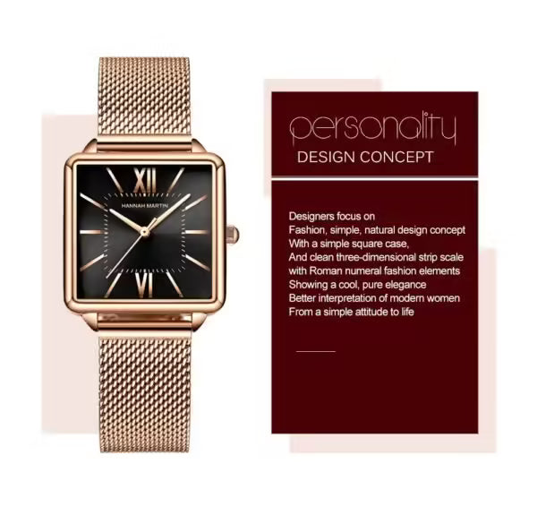 HANNAH MARTIN Mesh Stainless Steel Women Watch Model (1082M)