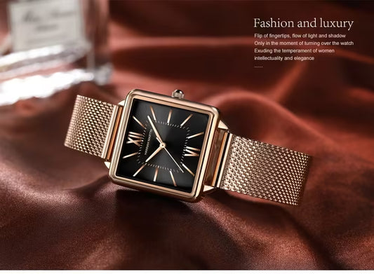 HANNAH MARTIN Mesh Stainless Steel Women Watch Model (1082M)