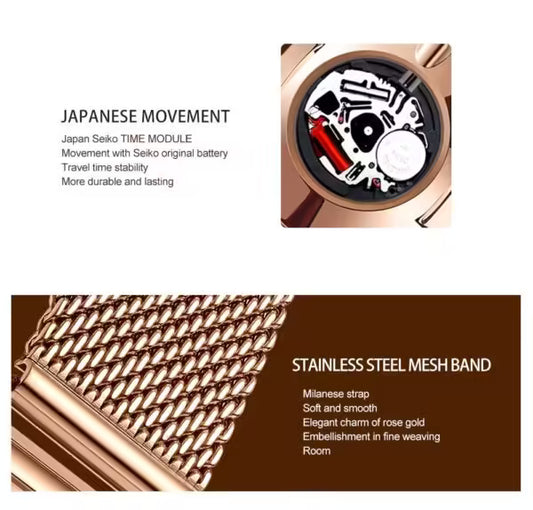 HANNAH MARTIN Mesh Stainless Steel Women Watch Model (1082M)