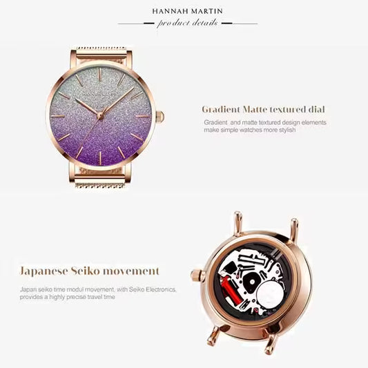 HANNAH MARTIN Mesh Stainless Steel Women Watch Model (1323)