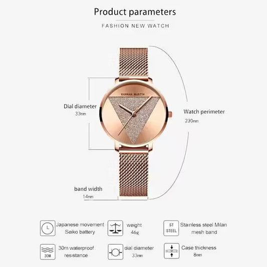 HANNAH MARTIN Mesh Stainless Steel Women Watch Model (1332W)