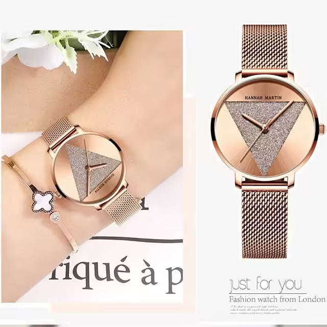 HANNAH MARTIN Montre Femme Acier Inoxydable Maille Modèle 1332W