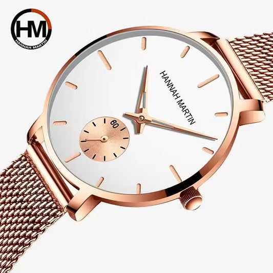 ساعة هانا مارتن النسائية المصنوعة من الفولاذ المقاوم للصدأ موديل (1335)