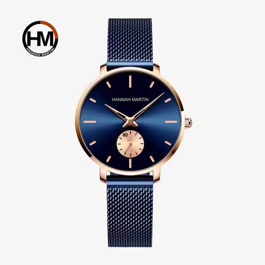 ساعة هانا مارتن النسائية المصنوعة من الفولاذ المقاوم للصدأ موديل (1335)