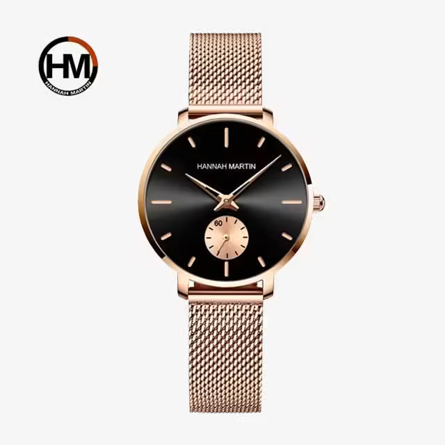 Montre Femme HANNAH MARTIN Acier Inoxydable Maille Modèle 1335