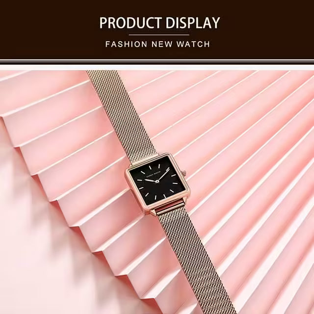 ساعة هانا مارتن النسائية المصنوعة من الفولاذ المقاوم للصدأ موديل (HM-108M)