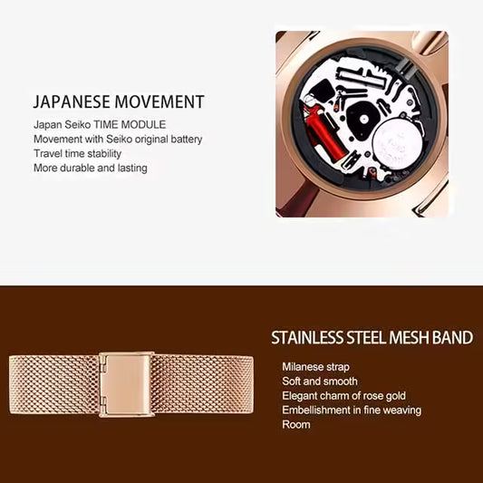 HANNAH MARTIN Mesh Stainless Steel Women Watch Model (HM-108M)