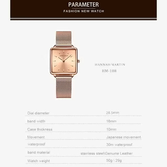 HANNAH MARTIN Mesh Stainless Steel Women Watch Model (HM-108M)