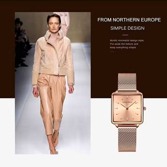 HANNAH MARTIN Mesh Stainless Steel Women Watch Model (HM-108M)