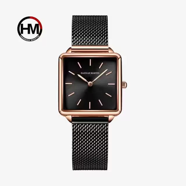 ساعة هانا مارتن النسائية المصنوعة من الفولاذ المقاوم للصدأ موديل (HM-108M)