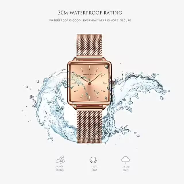 ساعة هانا مارتن النسائية المصنوعة من الفولاذ المقاوم للصدأ موديل (HM-108M)