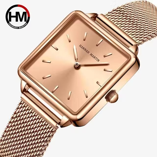 ساعة هانا مارتن النسائية المصنوعة من الفولاذ المقاوم للصدأ موديل (HM-108M)