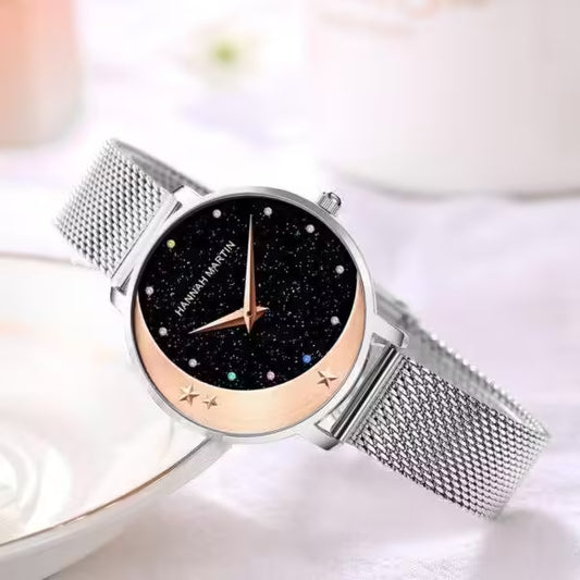 ساعة هانا مارتن النسائية المصنوعة من الفولاذ المقاوم للصدأ موديل (HM-13342)