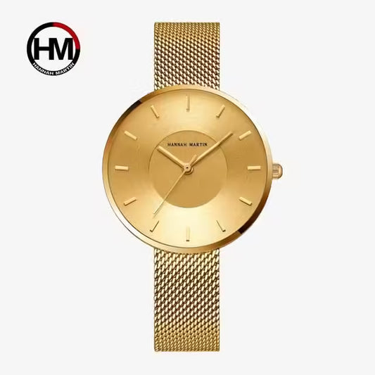 ساعة هانا مارتن النسائية المصنوعة من الفولاذ المقاوم للصدأ موديل (MS36)