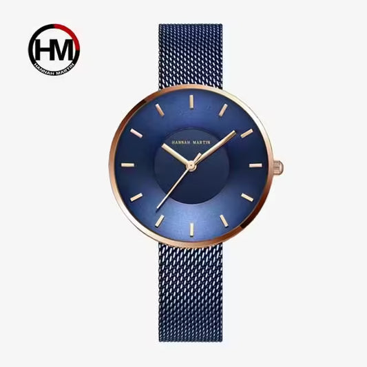 ساعة هانا مارتن النسائية المصنوعة من الفولاذ المقاوم للصدأ موديل (MS36)