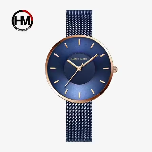 HANNAH MARTIN Montre femme en maille acier inoxydable MS36