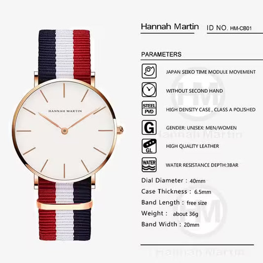HANNAH MARTIN Nylon Men Watch Model (CH02CB01)