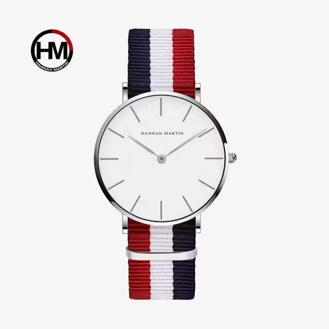 Montre femme HANNAH MARTIN en nylon, modèle CB36
