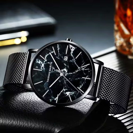 ساعة هانا مارتن المصنوعة من الفولاذ المقاوم للصدأ موديل (HM-1512M)