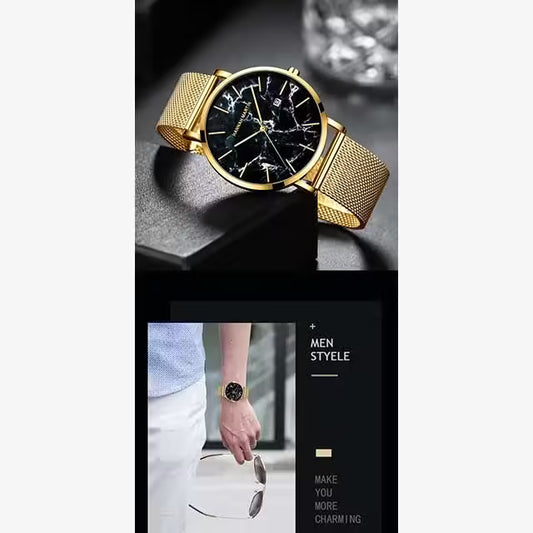 ساعة هانا مارتن المصنوعة من الفولاذ المقاوم للصدأ موديل (HM-1512M)