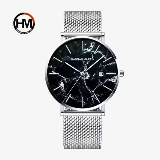 ساعة هانا مارتن المصنوعة من الفولاذ المقاوم للصدأ موديل (HM-1512M)