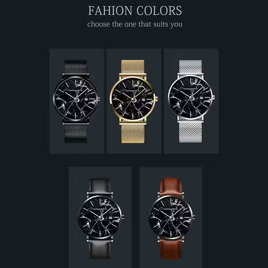 ساعة هانا مارتن المصنوعة من الفولاذ المقاوم للصدأ موديل (HM-1512M)