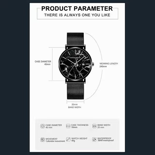 HANNAH MARTIN Stainless Steel Watch Model (HM-1512M)