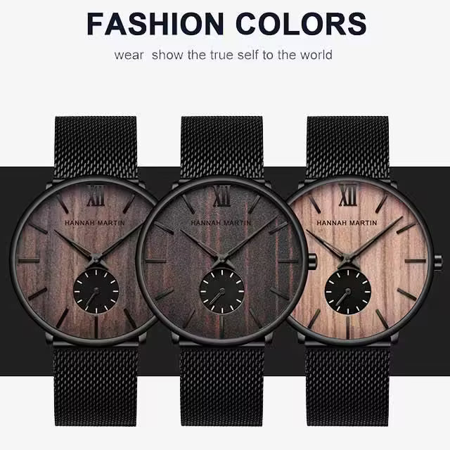 Montre HANNAH MARTIN en acier inoxydable, modèle HM-2140