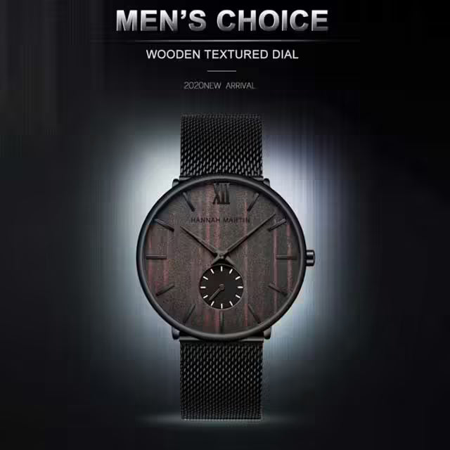 Montre HANNAH MARTIN en acier inoxydable, modèle HM-2140