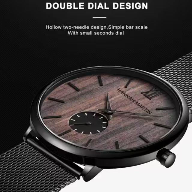 ساعة هانا مارتن المصنوعة من الفولاذ المقاوم للصدأ موديل (HM-2140)