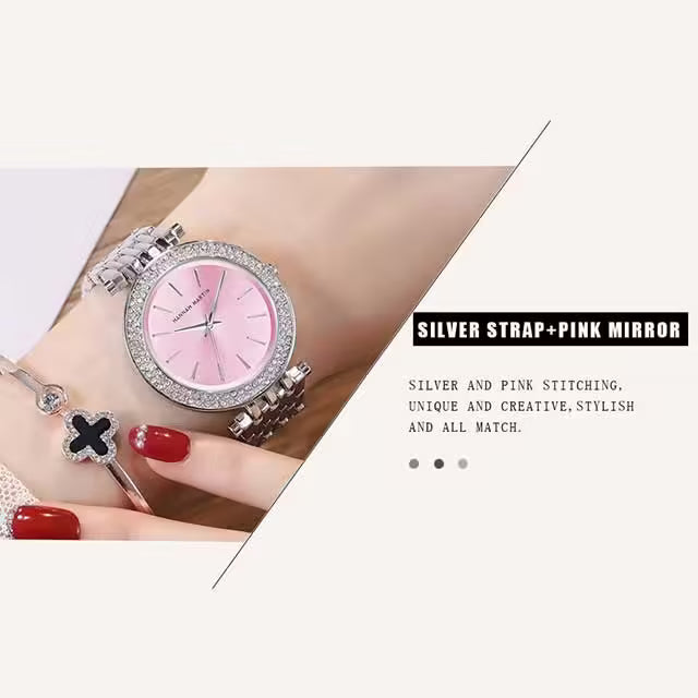 Montre femme HANNAH MARTIN en acier inoxydable, modèle (1185)