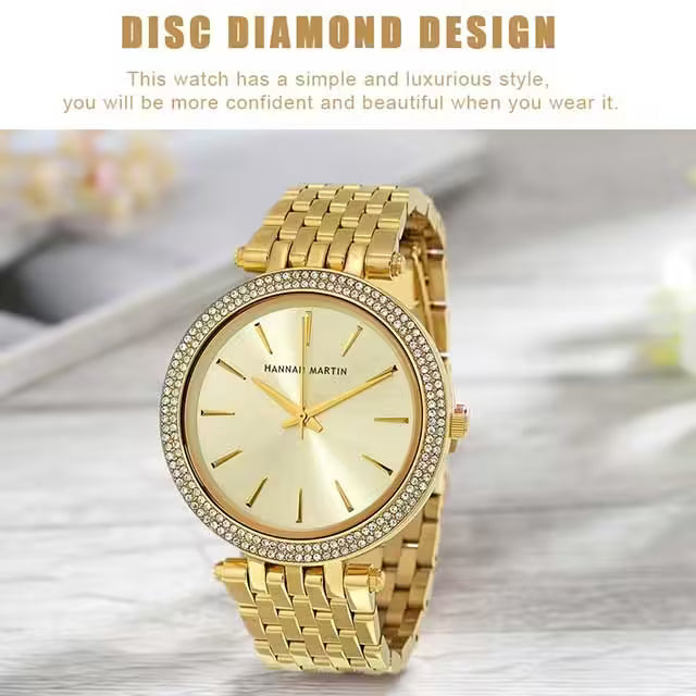 Montre femme HANNAH MARTIN en acier inoxydable, modèle (1185)