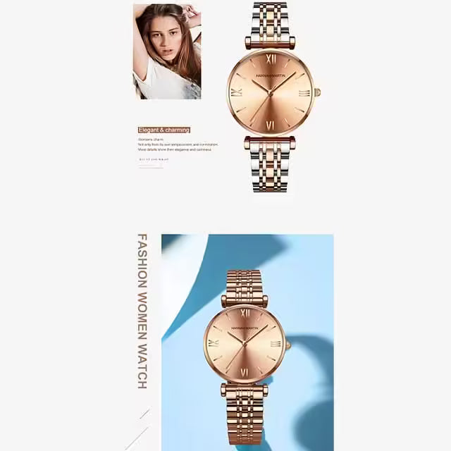 Montre Femme Acier Inoxydable HANNAH MARTIN Modèle 1522