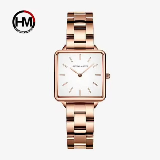 ساعة هانا مارتن النسائية المصنوعة من الفولاذ المقاوم للصدأ موديل (HM-108S)