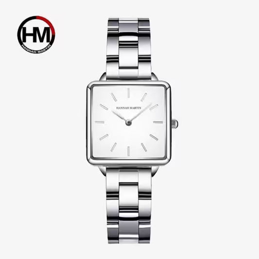 ساعة هانا مارتن النسائية المصنوعة من الفولاذ المقاوم للصدأ موديل (HM-108S)