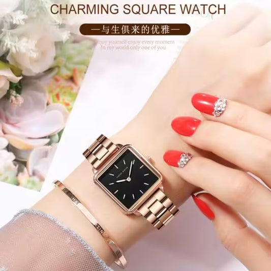 ساعة هانا مارتن النسائية المصنوعة من الفولاذ المقاوم للصدأ موديل (HM-108S)