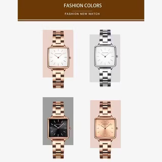 ساعة هانا مارتن النسائية المصنوعة من الفولاذ المقاوم للصدأ موديل (HM-108S)