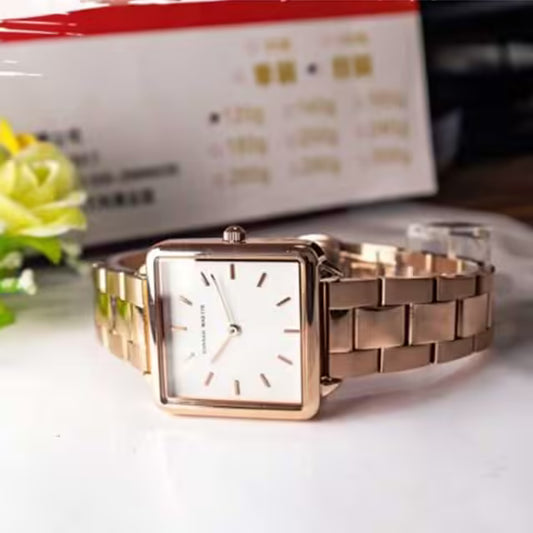 ساعة هانا مارتن النسائية المصنوعة من الفولاذ المقاوم للصدأ موديل (HM-108S)