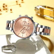 Montre femme HANNAH MARTIN en acier inoxydable, modèle HM-1101 