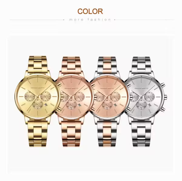 Montre femme HANNAH MARTIN en acier inoxydable, modèle HM-1101 