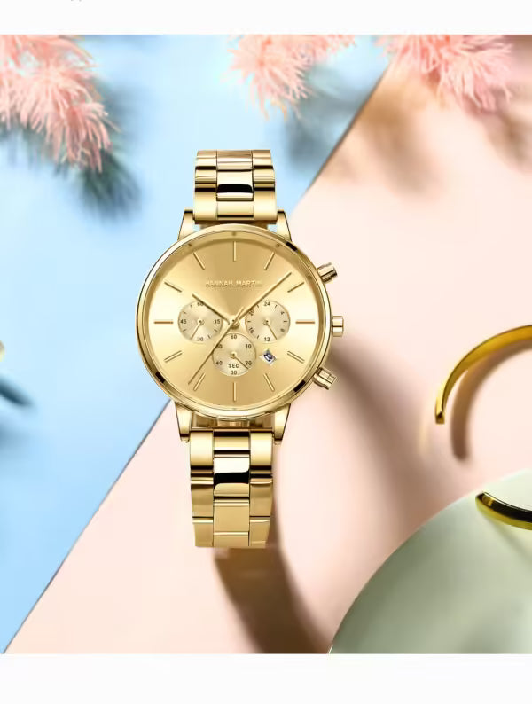 Montre femme HANNAH MARTIN en acier inoxydable, modèle HM-1101 