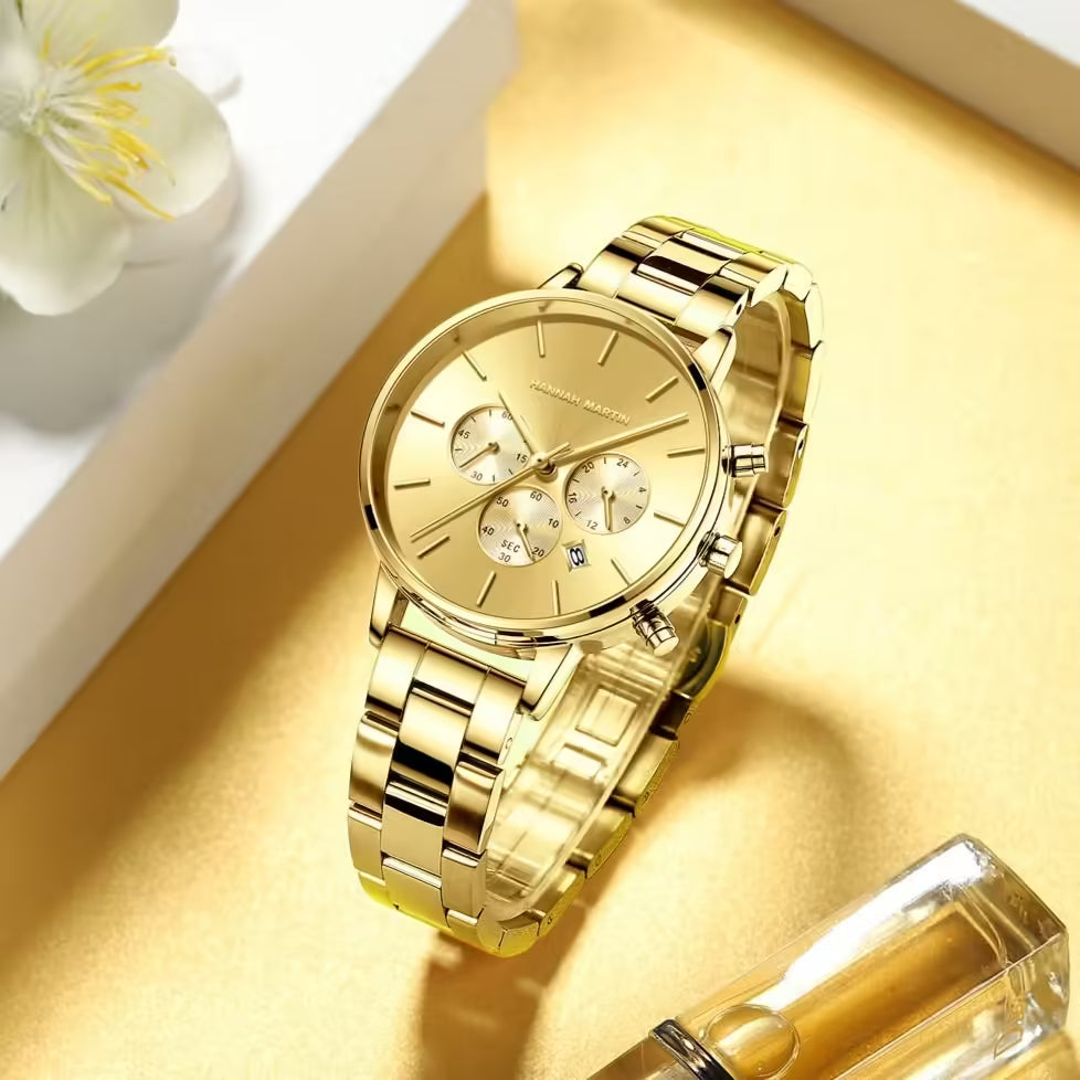 Montre femme HANNAH MARTIN en acier inoxydable, modèle HM-1101 