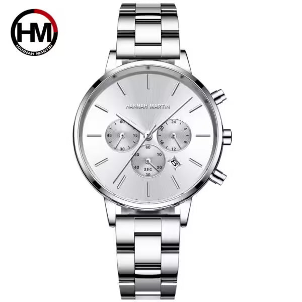 Montre femme HANNAH MARTIN en acier inoxydable, modèle HM-1101 