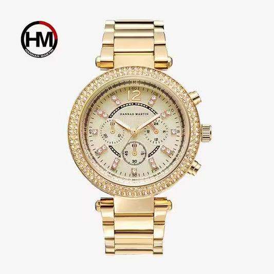 ساعة هانا مارتن النسائية المصنوعة من الفولاذ المقاوم للصدأ موديل (HM-1196)